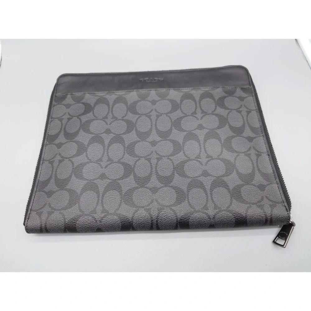 Coach Tech Case Signature Canvas Portfolio Charcoal Black F32654 [GNH019020]